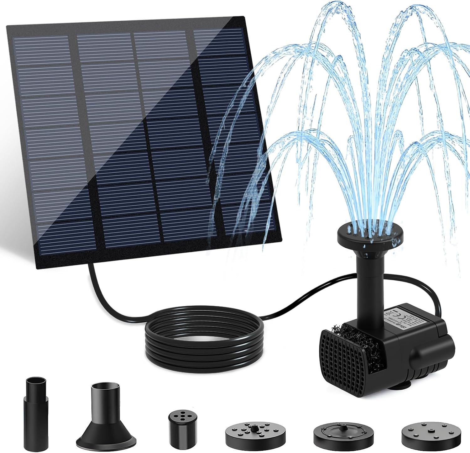 Solarbrunnenpumpe, Solar-außenwasserpumpe Mit Eigenem Solarpanel, Integriertem Filter, Solarbrunnen, Garten- Und Hofteichdekoration