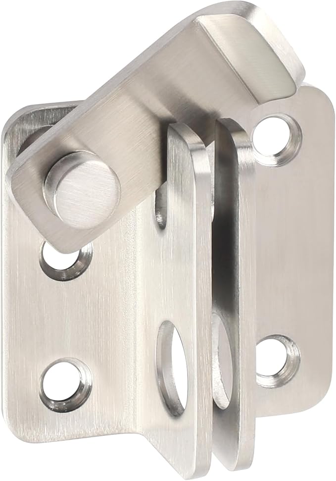 2-teiliger, Robuster Schieberiegel Aus Edelstahl, Sicherheitstürschloss Für Scheunen, Schränke Und Zäune (silber)