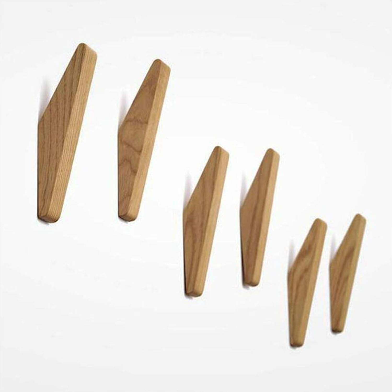 Set Mit 6 Vintage-holzhaken - Tragkraft 5 Kg, Zur Wandmontage, Vielseitig Verwendbar, Zum Aufhängen Von Bademänteln, Hüten, Schlüsseln Usw.