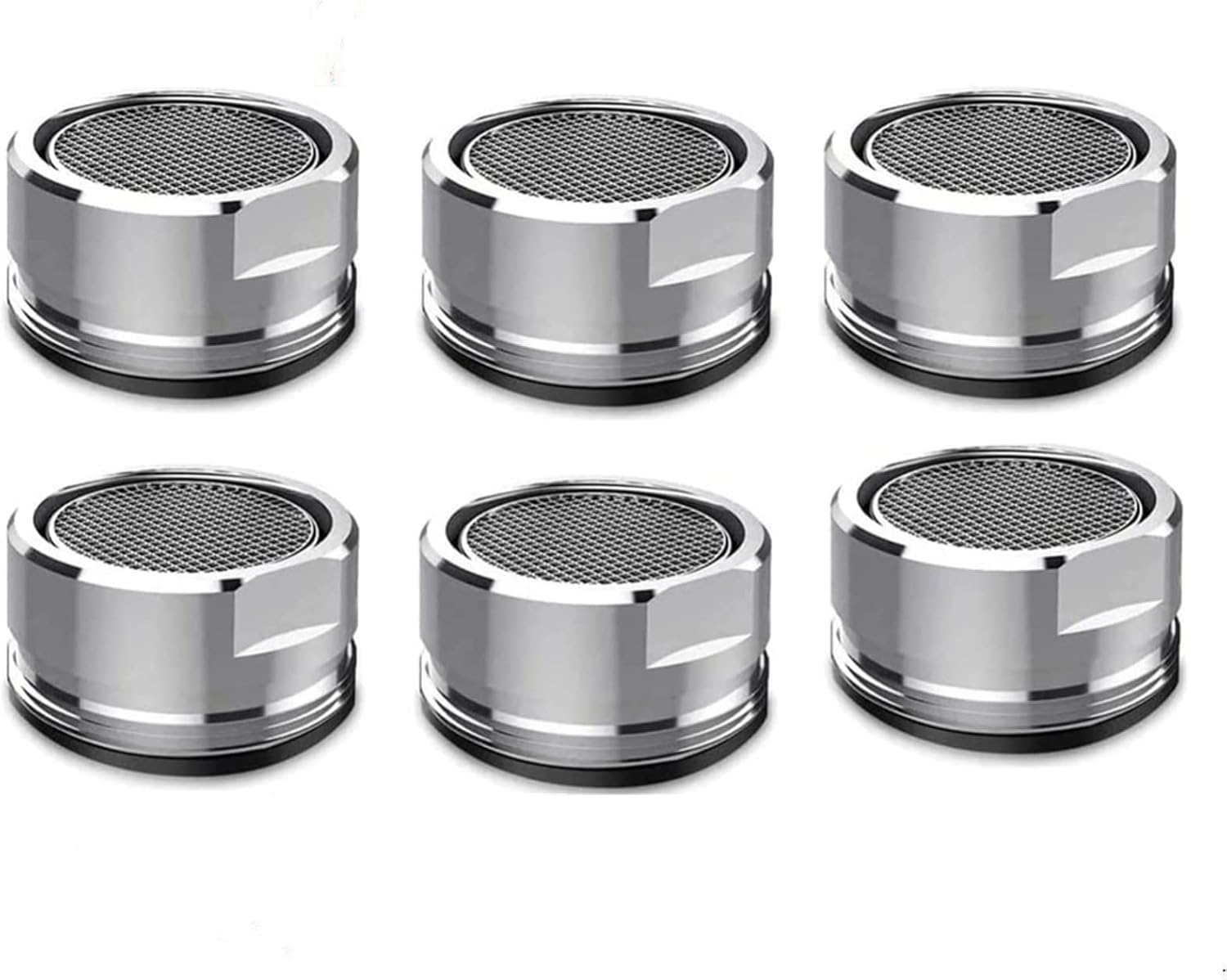 6er-pack Wasserhahn-luftsprudlerfilter (2,2 Gpm) – Messinggehäuse, 15/16"-außengewinde, Inklusive Unterlegscheiben