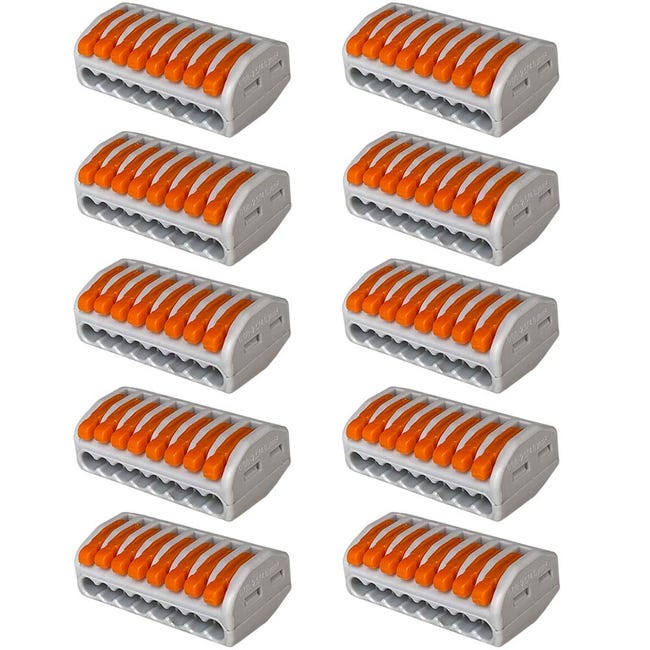 10 Pct-218 Hebelmutter-drahtverbinder, 8-port-kompakt-drahtverbinder, Kompakt-federklemmenblöcke