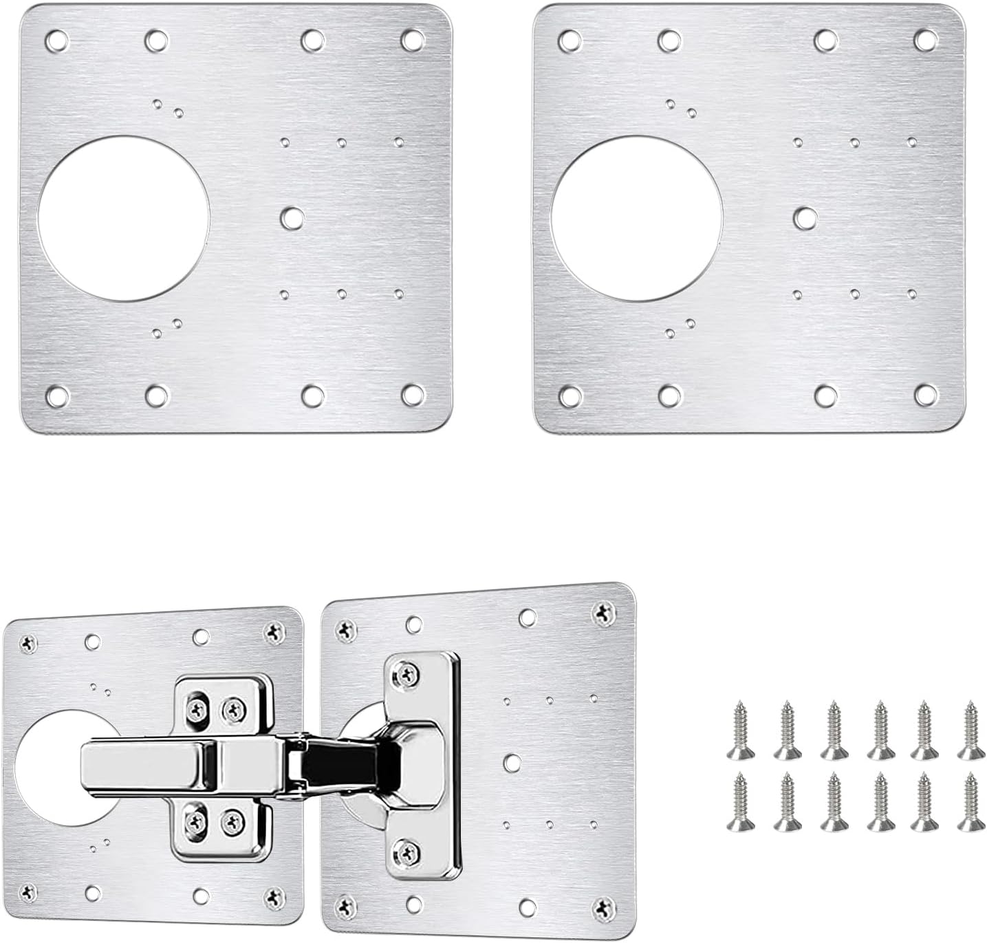 Türscharnier-reparaturset, 8-teiliges Set Für Schranktüren, 9 X 9 Cm Möbelscharniere, Inklusive Schrauben