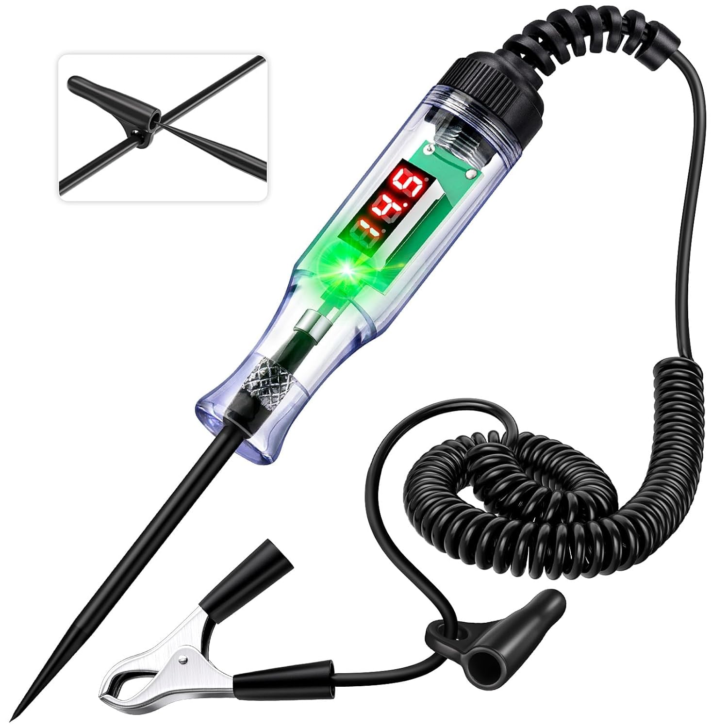 Kfz-prüfstreifen 3–48 V, Digitale Led-spannungsanzeige – Automatischer Stromkreistester Mit Voltmeter Und Zweifarbiger Polaritätsanzeige