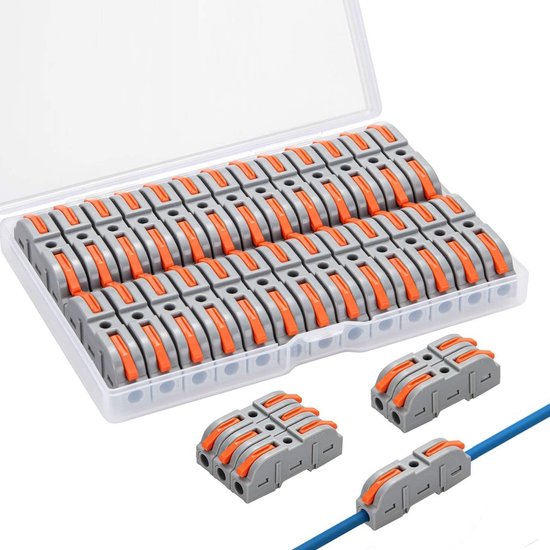 Ein Satz Von 35 Elektrischen Hebelverbindern, Automatische Verbindung, Einzeldraht, Doppeleingang, Freie Kombination, Kupfer.