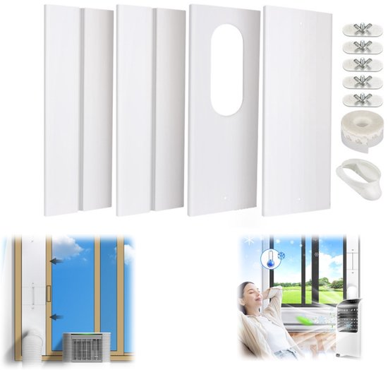 Fensterdichtungsset Für Tragbare Klimaanlagen – 4-teiliges Set Aus Verstellbarer Dichtungsplatte Und Durchgangsadapter