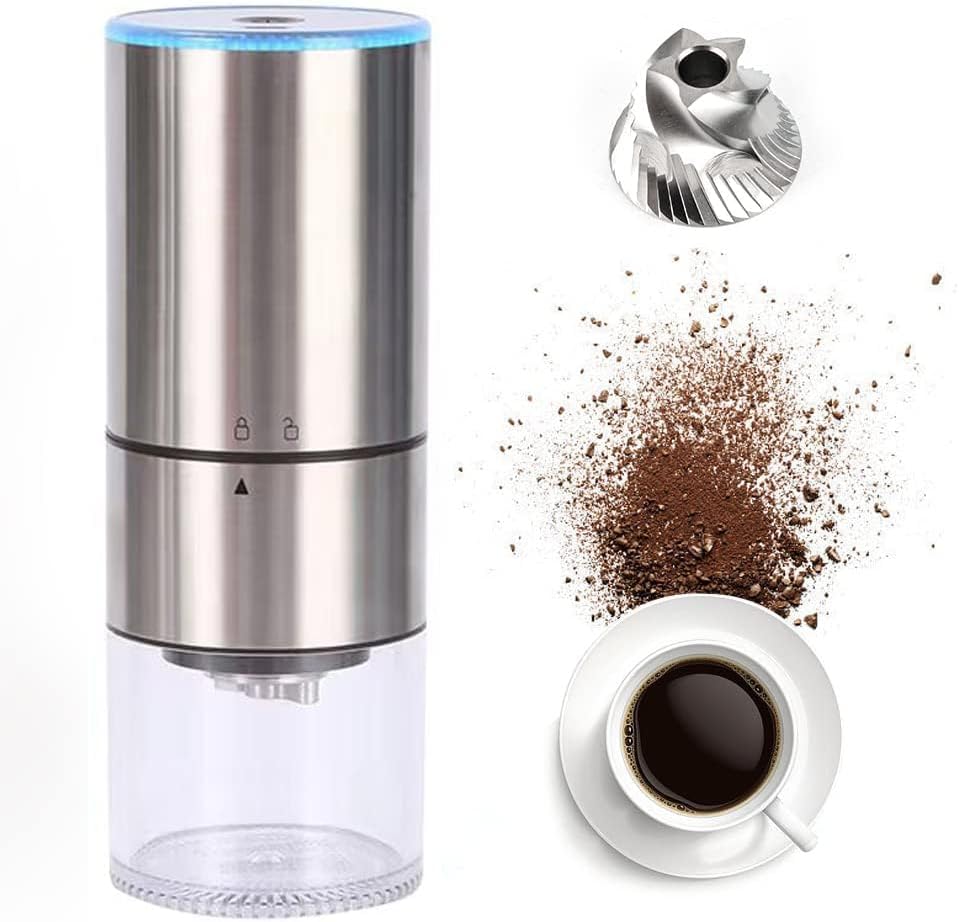 Elektrische Kaffeemühle, Wiederaufladbare Kaffeemühle Mit Mehreren Mahlgradeinstellungen, Kaffeemühle, Gewürzmühle Für Kräuter, Nüsse, Gewürzmühle