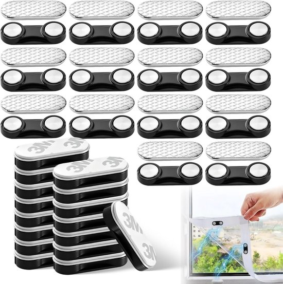 30 Paar Moskitonetzmagnete, Flache, Selbstklebende Vorhangmagnete Für Verdunkelungsvorhänge Und Fotos.