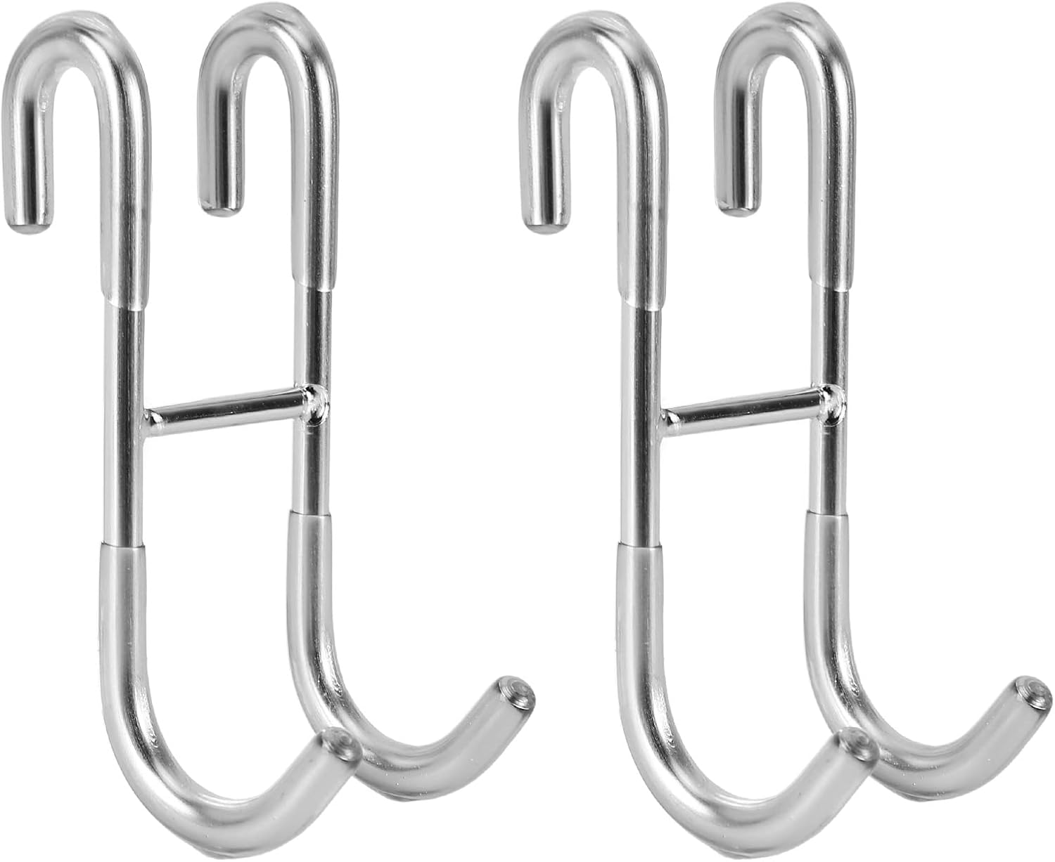 Duschtürhaken (2er-pack), Handtuchhaken Und Duschabzieherhaken Für Rahmenlose Badezimmertüren Aus Glas, Silberfarben.