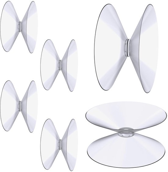 Doppelseitige Saugnäpfe – 25 Stück, 2,5 Cm, Transparent, Extra Starkes Pvc-kunststoff Für Glas/spiegel – 25 Mm