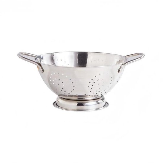 Edelstahl-siebkorb – Küchensieb – Obstschale – Mit Rundem Boden – Atmungsaktiv – Perforiert – Silber – 24,3 X 11,5 X 14 Cm