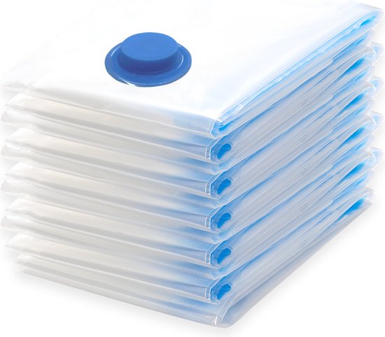 6er-pack Transparente Vakuum-aufbewahrungsbeutel Mit Blauem Rand Für Kleidung Und Decken, 60 X 40 Cm