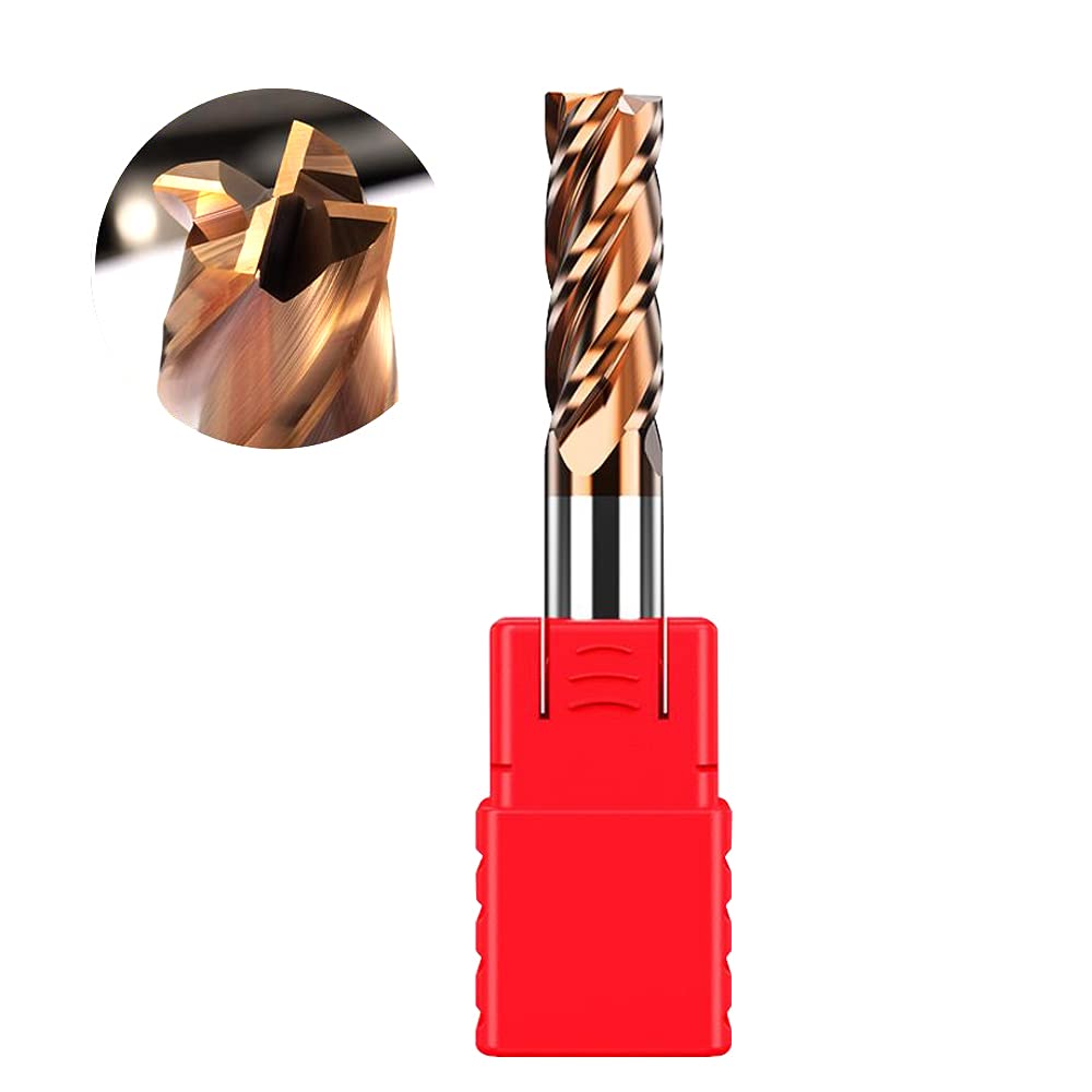 1-teiliger Satz 4-schneidiger Schaftfräser Mit Geradem Schaft – 8 Mm – Zum Bohren – Geeignet Für Legierten Stahl Und Gehärteten Stahl