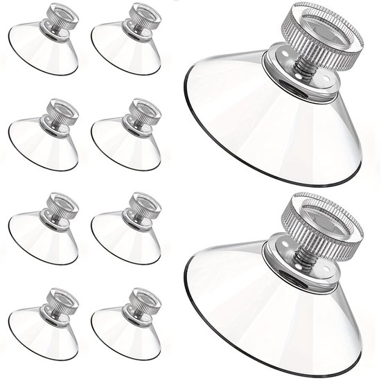 Gewindesaugnäpfe – Transparente Saugnäpfe (40 Mm Durchmesser) – 20 Stück