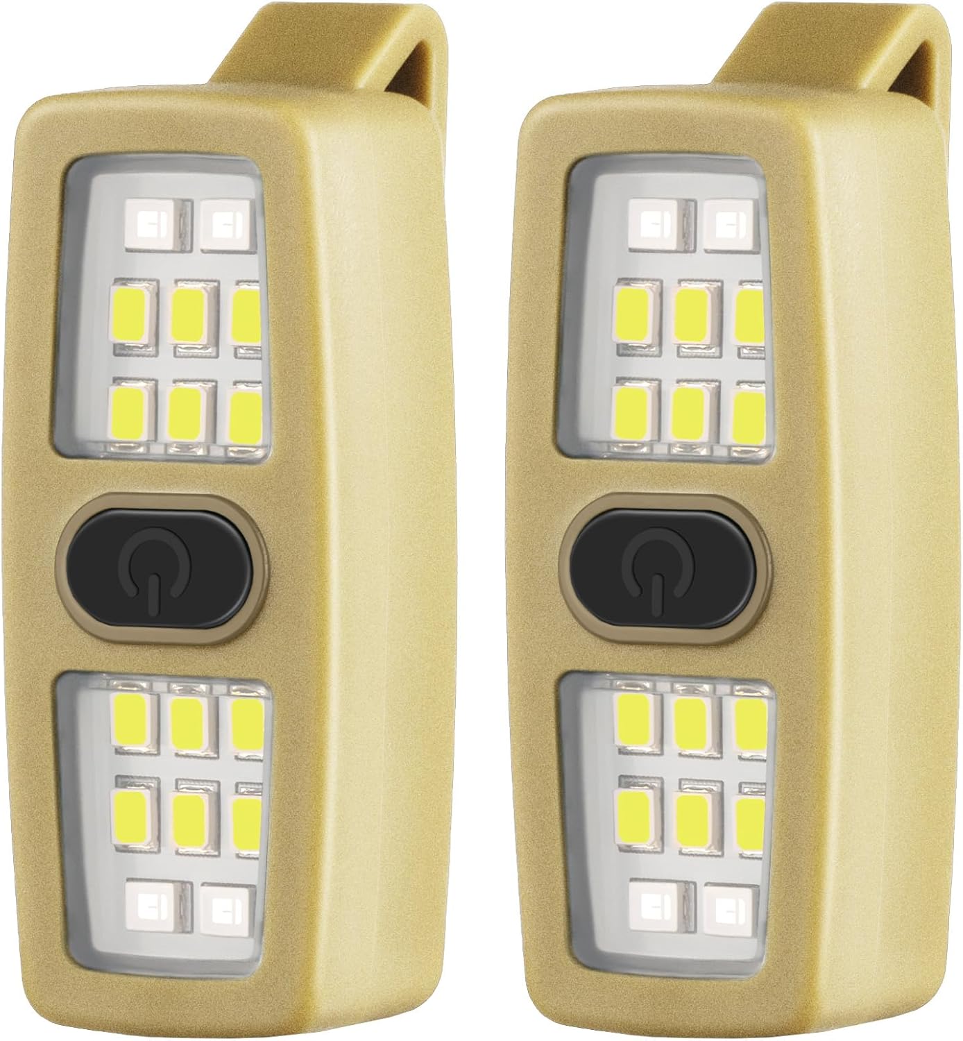 2er-pack Mini-taschenlampen Zum Aufladen, Wiederaufladbar, Ideal Für Läufer, Zum Gassigehen Bei Nacht Und Für Mehr Sicherheit Beim Radfahren, Unisex – Khaki