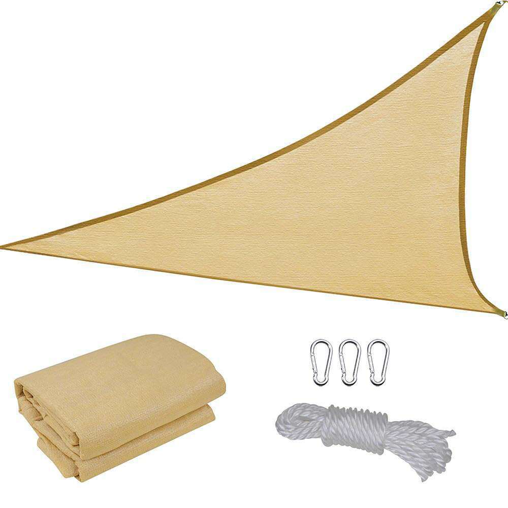 Dreieckiger Sonnenschutz 4x4x4m, Terrassensonnenschutz, Uv-beständig, Atmungsaktiv, Geeignet Für Garten, Hof, Strand