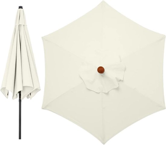 3-meter-ersatz-regenschirmhülle Mit 8 Rippen, Wasserdicht – Beige