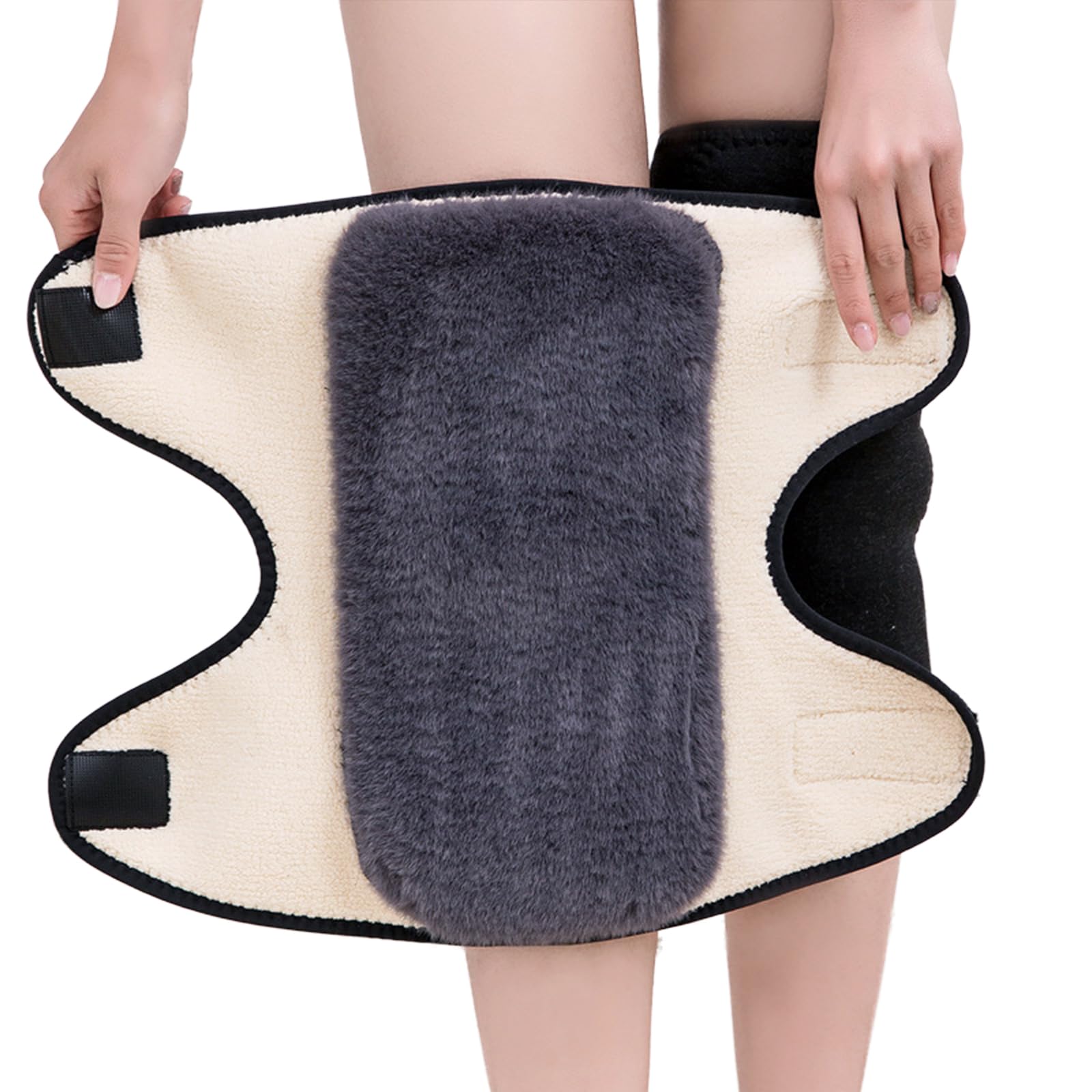 Warme, Wollgefütterte Knieschoner Für Damen Und Herren, Knieschoner Aus Kaschmirwolle, Warme Winter-knieschoner, Winddicht, Gepolstert, Warme Knieschoner, Skifahren