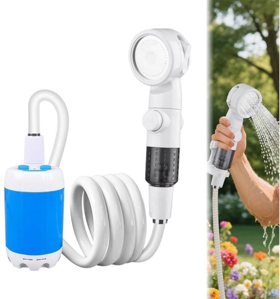 Tragbare Campingdusche Mit Elektrischer, Wiederaufladbarer 5000-mah-batterie Und Absperrventil