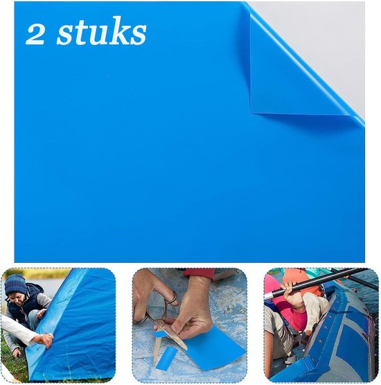 2er-pack 125 X 85 Cm Blaues Selbstklebendes Unterwasser-pvc-reparaturband Für Schwimmbecken