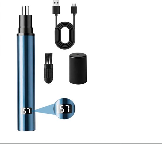 Nasenhaartrimmer, Wiederaufladbarer Usb-nasen- Und Ohrhaartrimmer, Lcd-bildschirm, Schmerzfreier Ohrhaartrimmer, Nasenrasierer Für Männer Und Frauen