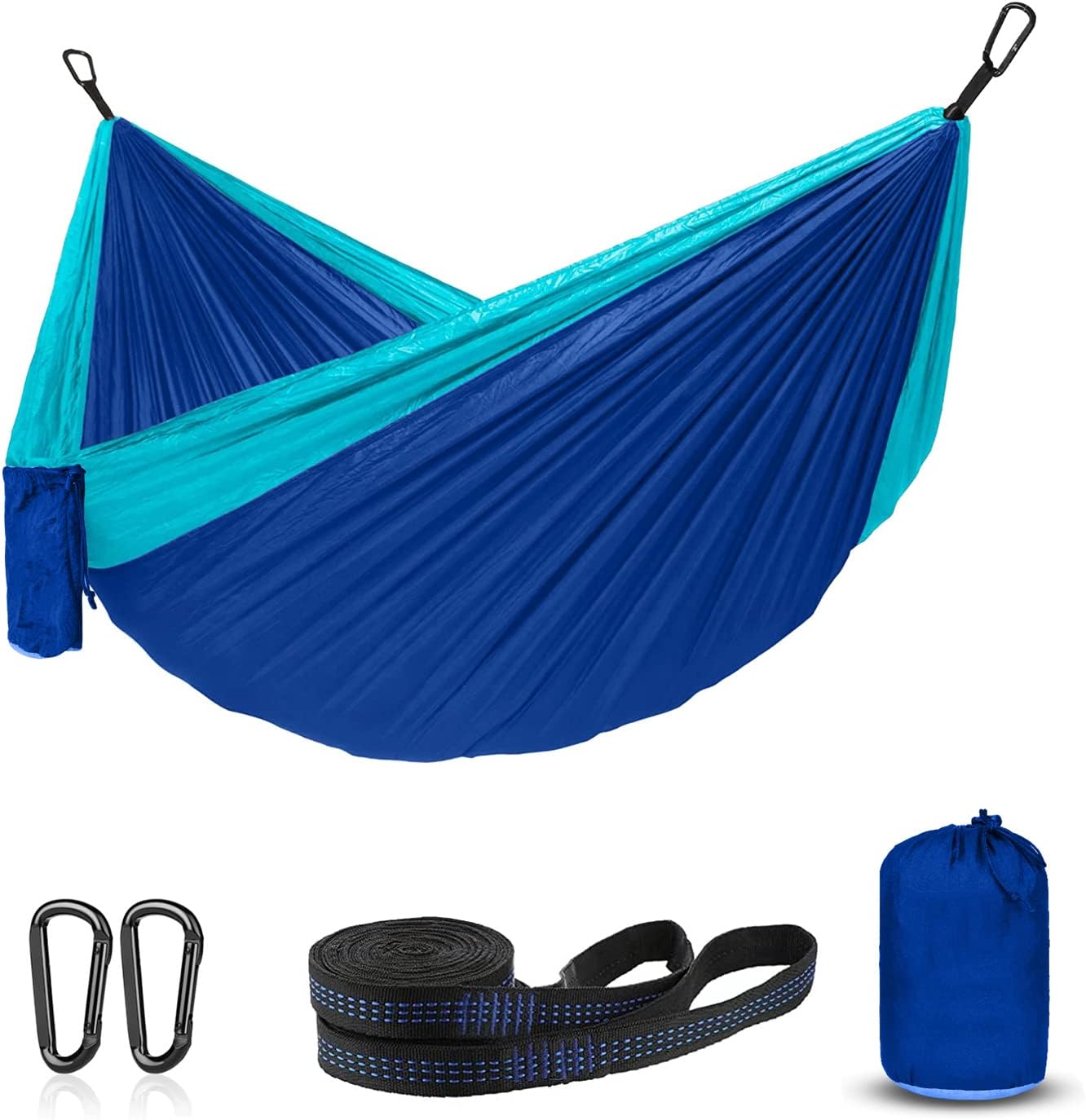 300 X 200 Cm – Tragbare Camping-hängematte Aus 210d Nylon – Einzel- Oder Doppelmodell – Ideal Für Wandern, Reisen, Rucksackreisen, Garten Und Terrasse – 300 X 200 Cm