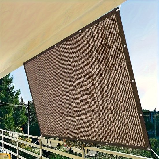 Sonnenschutznetz Für Den Außenbereich – Braun, Uv-beständig, Strapazierfähig, Geeignet Für Reisen, Picknicks Und Poolnutzung – 2 X 4 Meter