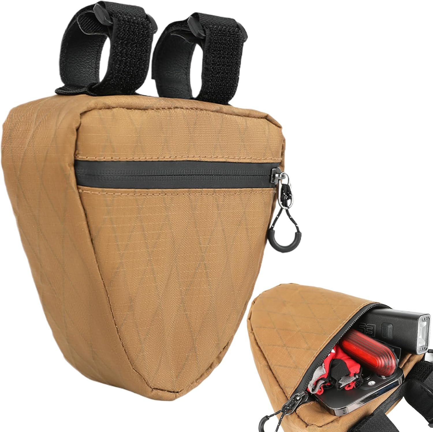 Fahrradtasche, Wasserdichte Aufbewahrungstasche Aus Nylon Mit Seitlichem Reißverschluss, Geeignet Für Fahrradzubehör, Rennrad-ausrüstung Und Mountainbikes.
