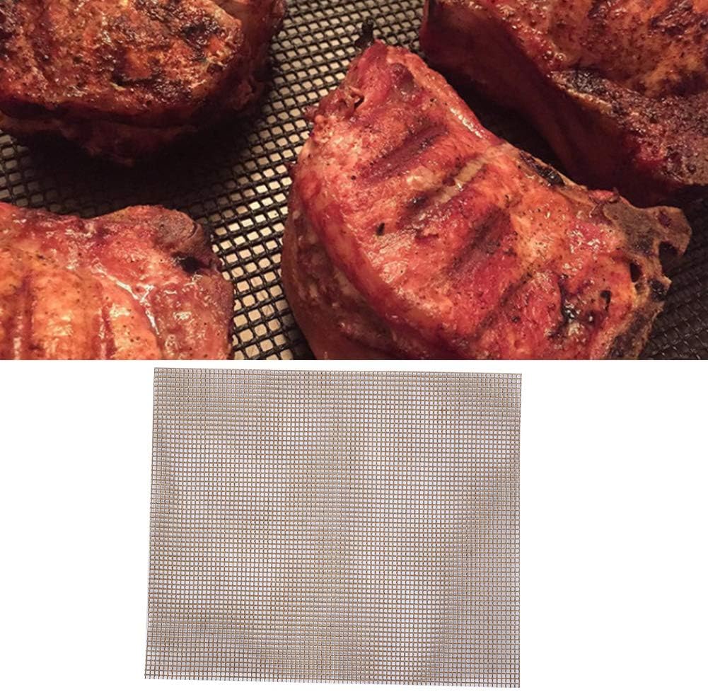 3-teiliges Grillmatten-set Mit Antihaftbeschichtetem Netzgewebe Und Wiederverwendbarem Zubehör Für Gas- Und Holzkohlegrills – Braunes 3-teiliges Set (braun 30 X 40 Cm)