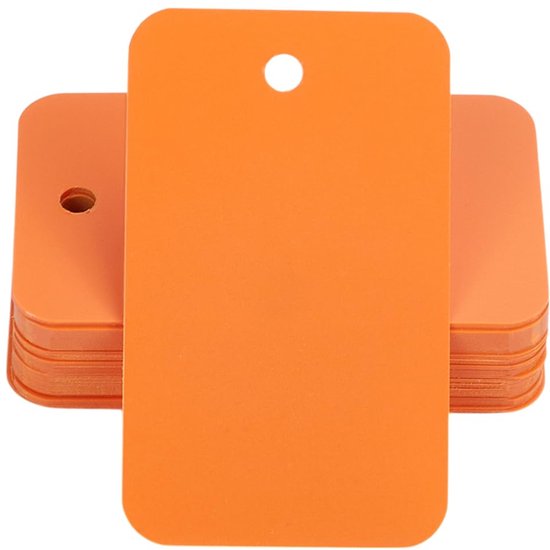 200 Wasserfeste Versandanhänger Aus Kunststoff – Dunkelorange – 3 X 5 Cm – Schlüssel- Und Gepäckanhänger