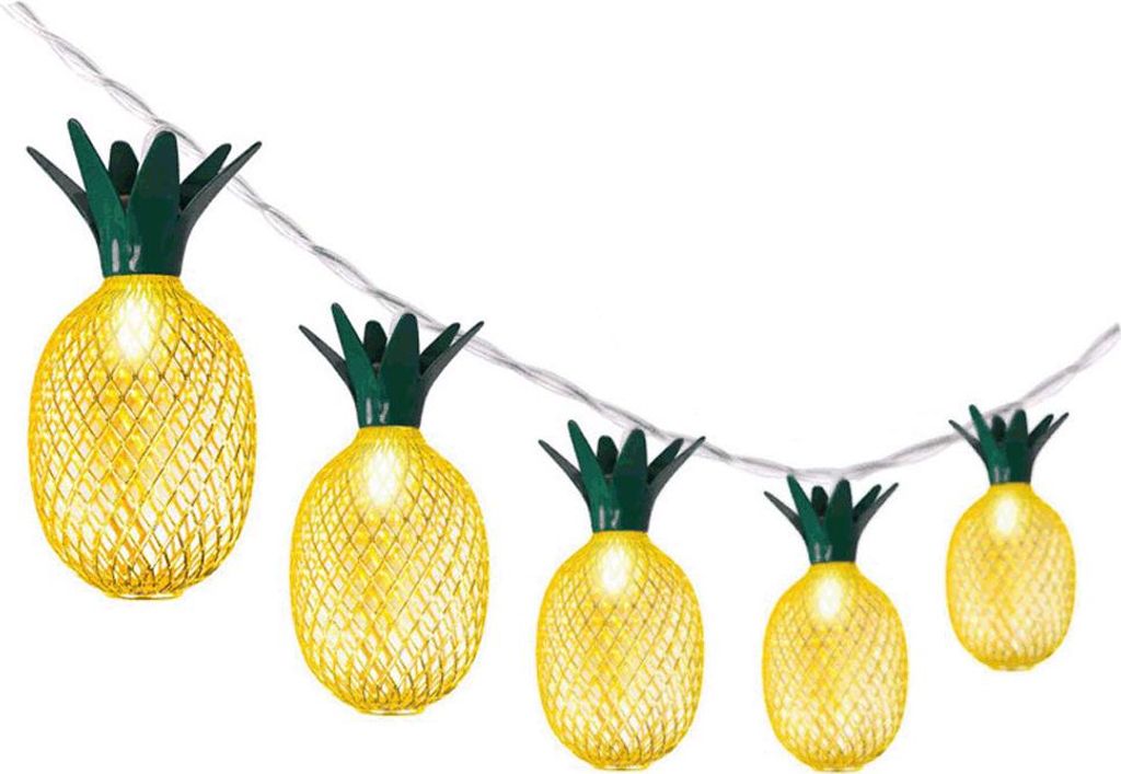 3 M Lange Ananas-lichterkette Mit 20 Leds, Dekorative Tropische Lichterkette Für Terrasse, Schlafzimmer, Hochzeit & Party