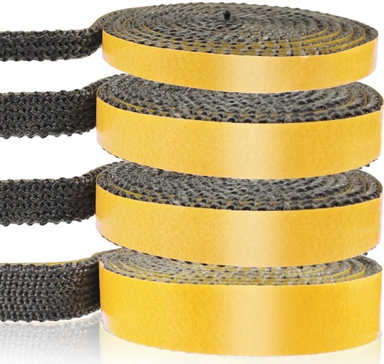 Selbstklebendes, Hitzebeständiges Dichtungsband Für Ofenrohre, Kamintüren, Schornsteinverlängerungen Und Rauchabzüge, 3 Mm X 15 Mm X 1,5 M, 4 Stück