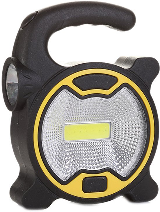 Set Mit 4 Led-taschenlampen, Camping- Und Arbeitslampen, Tragbare Batteriebetriebene Cob-lampe, Handscheinwerfer, Arbeitsleuchte (gelb).