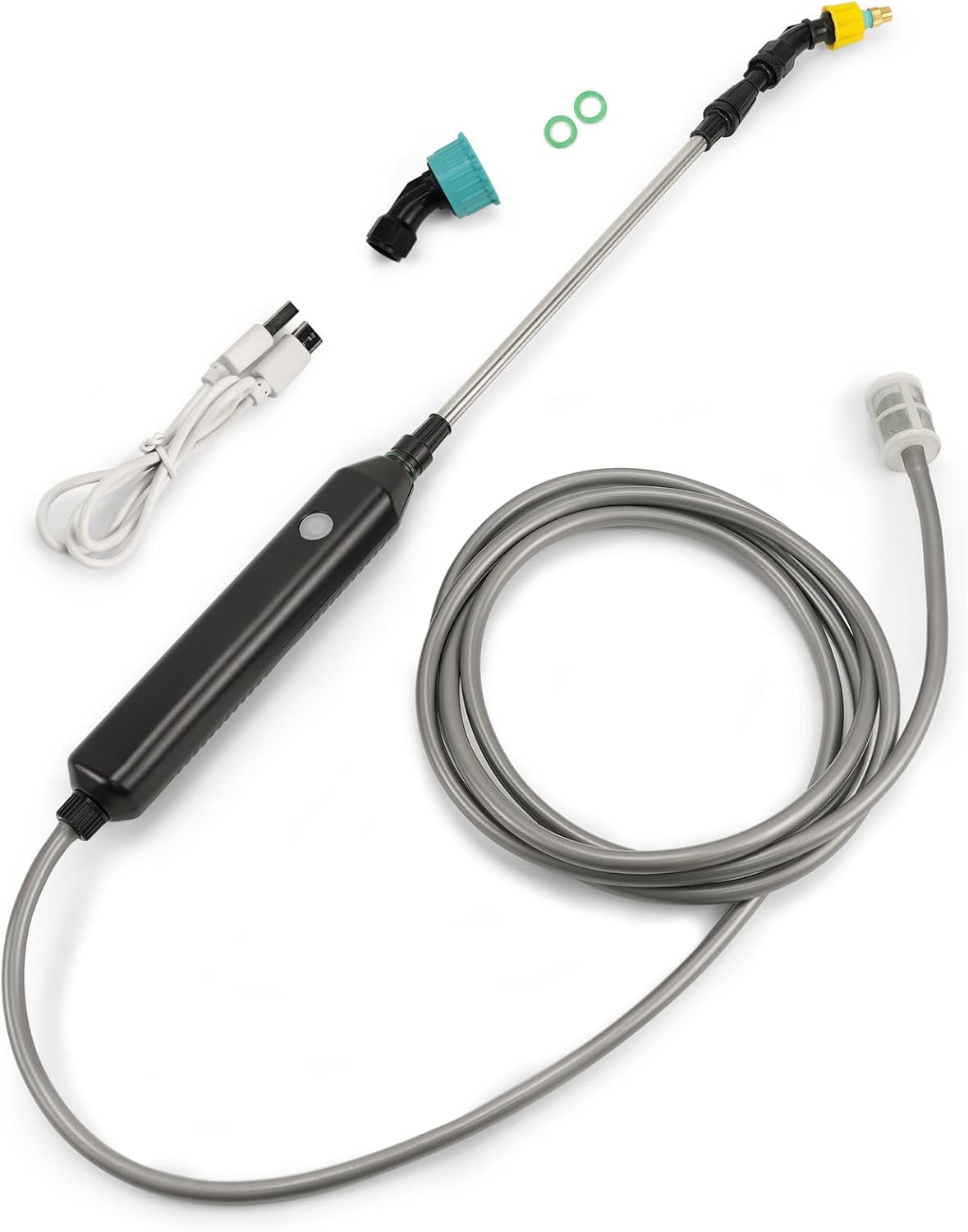 Wiederaufladbarer Elektrischer Gartensprüher – Mit Ausziehbarem Bewässerungsstab, 3 Düsen Und 3 M Schlauch – Ideal Zum Bewässern Von Pflanzen, Zur Unkrautbekämpfung Und Zur Rasenpflege