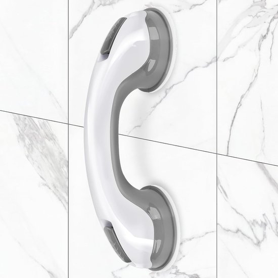 Grauer 12-zoll-haltegriff Für Die Dusche Mit Starken Saugnäpfen Für Senioren