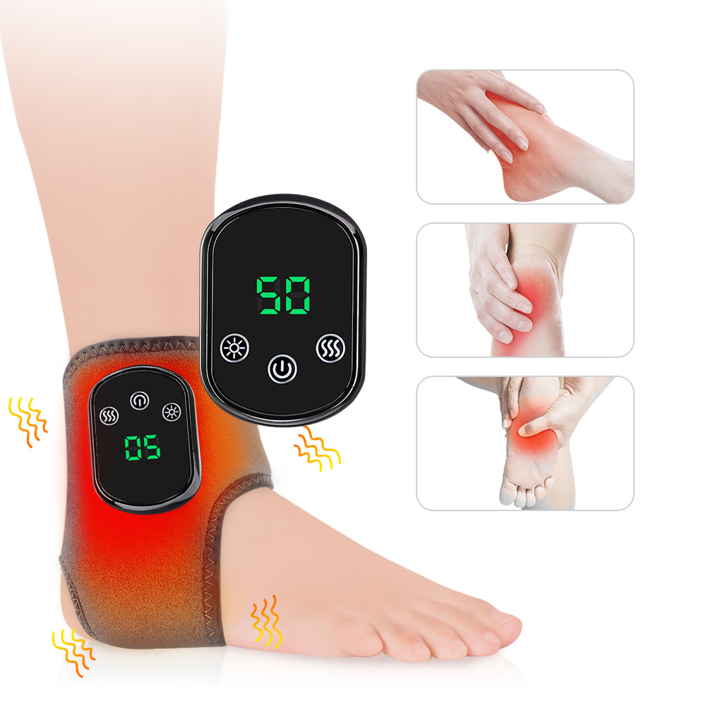 Einzelpackung, Wiederaufladbar, Knöchelstütze, Wärmetherapie, Massage, Entspannt Die Knöchel, Unterstützt Die Gelenke, Elektrische Fußmassage.