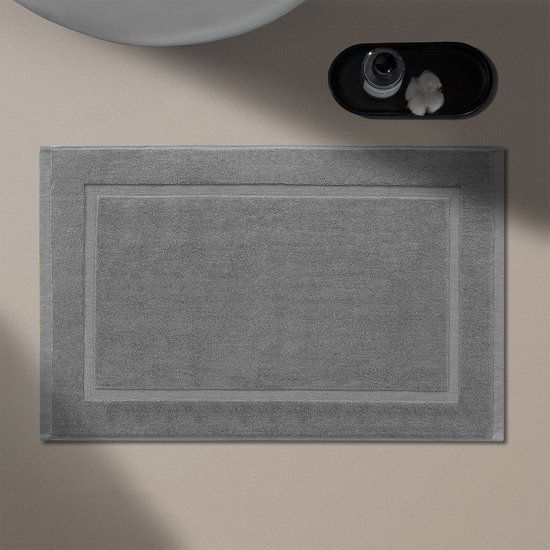 Badematten-set (2er-pack) – Reine Baumwolle – Weich, Saugfähig, Rutschfest, Schnelltrocknend, Atmungsaktiv – 50 X 80 Cm – Hotelqualität