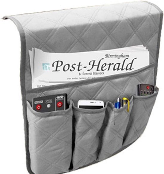 Armlehnen-organizer – Sofa-aufbewahrungsfach – Rutschfest – Grau – Sofa-zubehör – Für Zuhause – Universell – Grauer Sofa-organizer
