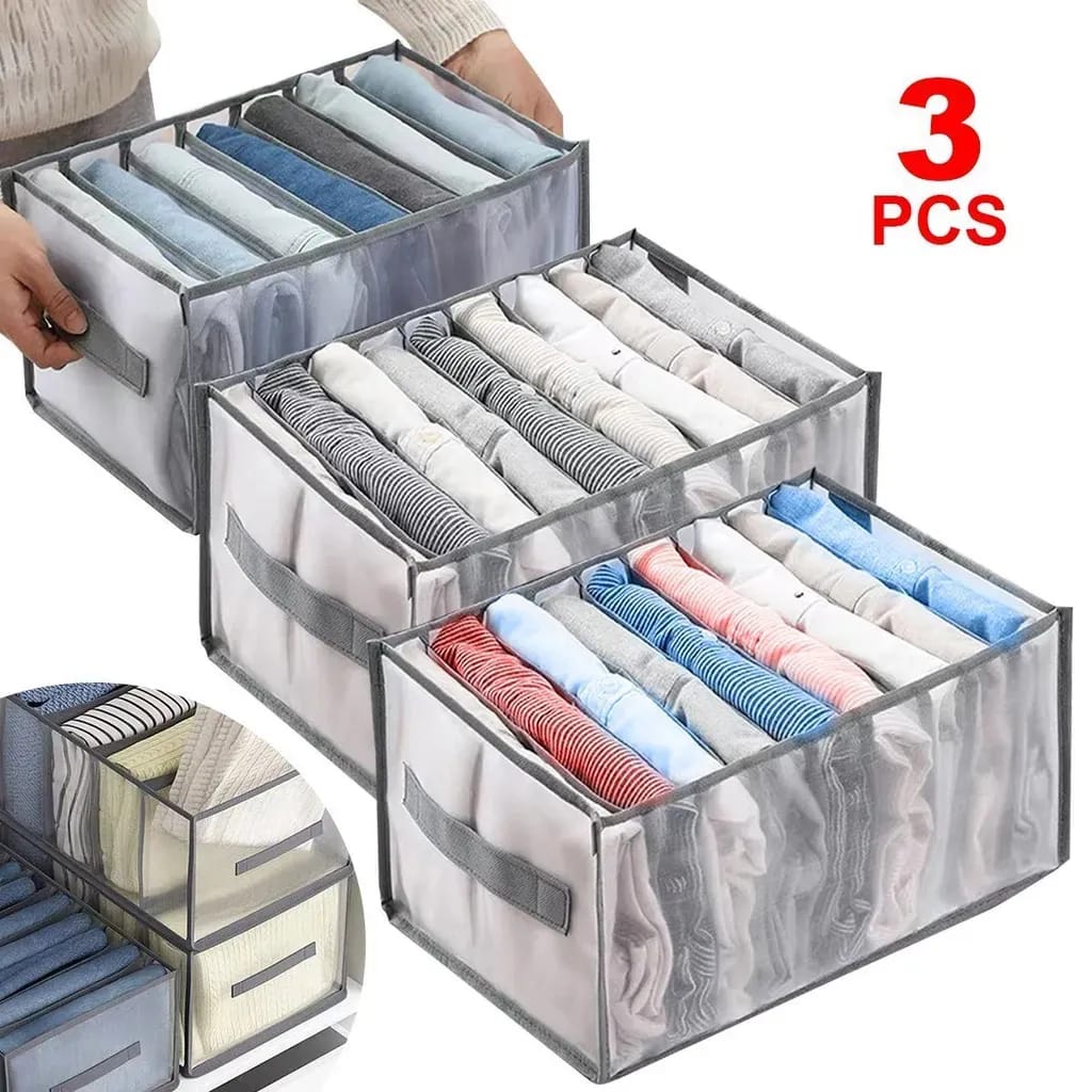 Kleideraufbewahrungsbeutel, Dreiteiliges Faltbares Kleideraufbewahrungsbeutel-set, Kleideraufbewahrungsbeutel Aus Netzgewebe, Geeignet Für Hosen, Unterwäsche, T-shirts, Pullover