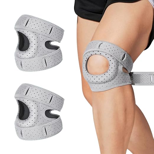 Orthopädische Knieorthese Mit 2 Verstellbaren Patellarsehnenstabilisatoren Und Einem Orthopädischen Kugelgelenk-stützband.