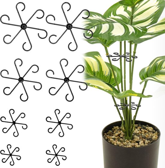8-teiliges Pflanzenstützset Für Drinnen Und Draußen – Stütz- Und Befestigungsvorrichtung – Pflanzenstützen Mit Clips Für Kletterpflanzen – Monstera – Tomaten &