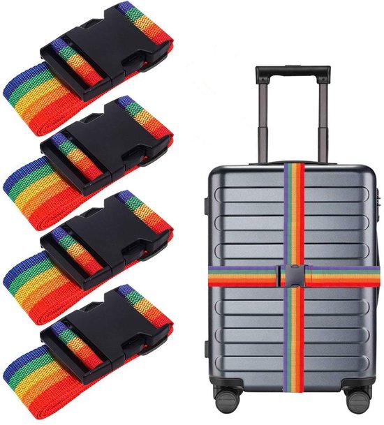 Gepäckgurte – Handgepäckgurte – 4er-pack – Verstellbar – 200 Cm X 5 Cm – Sicher Und Robust – Geeignet Für Reisen, Geschäftsreisen Und Flüge
