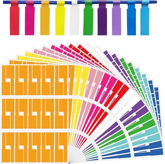 Set Mit 20 Selbstklebenden, Wasserfesten Kabelmarkierungsaufklebern – 10 Farben