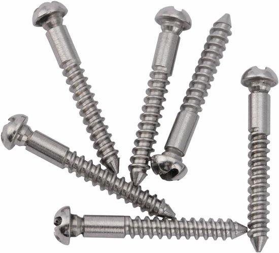 30x3,5mm Edelstahl-befestigungsschrauben Für Gitarren-tremolobrücken, Geeignet Für E-gitarren, Naturfarbe (6 Schrauben)