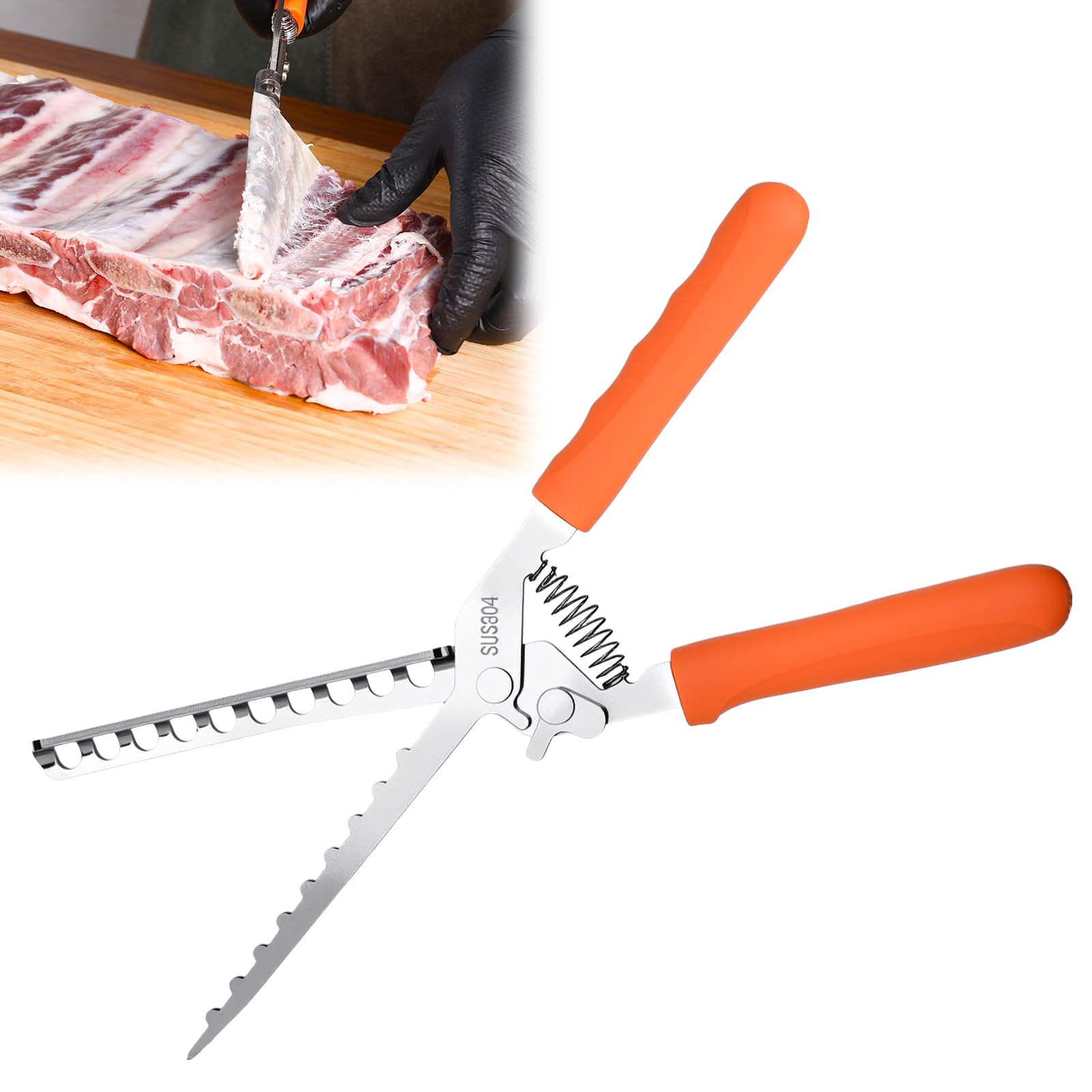 Werkzeug Zum Entfernen Der Rippenhaut, Dickes Rippenhaut-entfernungswerkzeug Aus Edelstahl, Mühelose Zubereitung Von Bbq-rippchen, Häuten Von Schweinerippchen Und Fleischvorbereitung