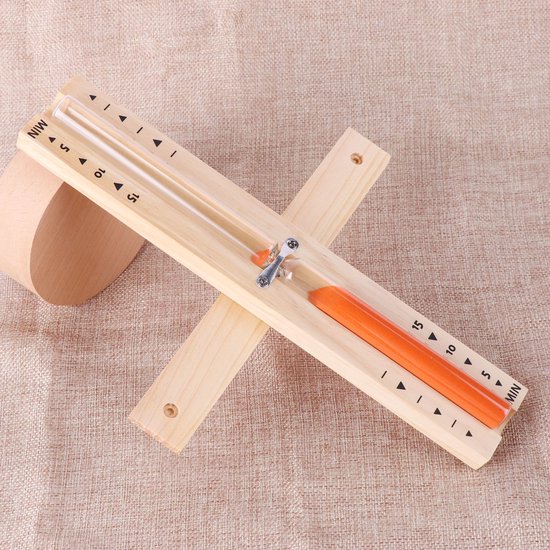 15-minuten-sauna-sanduhr – Drehbare Holz-sanduhr Mit Feinem, Weißem Sand, Hitzebeständig, Geeignet Für Saunen Und Spas – Orange