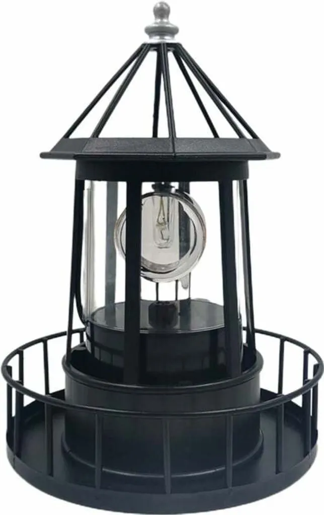 Solarbetriebene, Um 360 Grad Drehbare Led-leuchtturm-gartenleuchte Für Gärten Und Terrassen