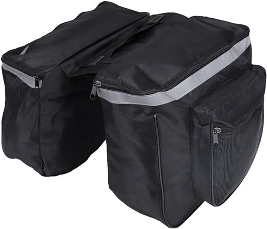 Wasserdichte, Reflektierende, Schwarze, Doppelseitige Fahrradtasche