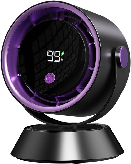 Ventilator – Luftzirkulator – 2-in-1 Tisch-/wandventilator – 360°-drehung – Intelligentes Led-display – Leiser Betrieb, Geeignet Für Schlafzimmer Und Camping