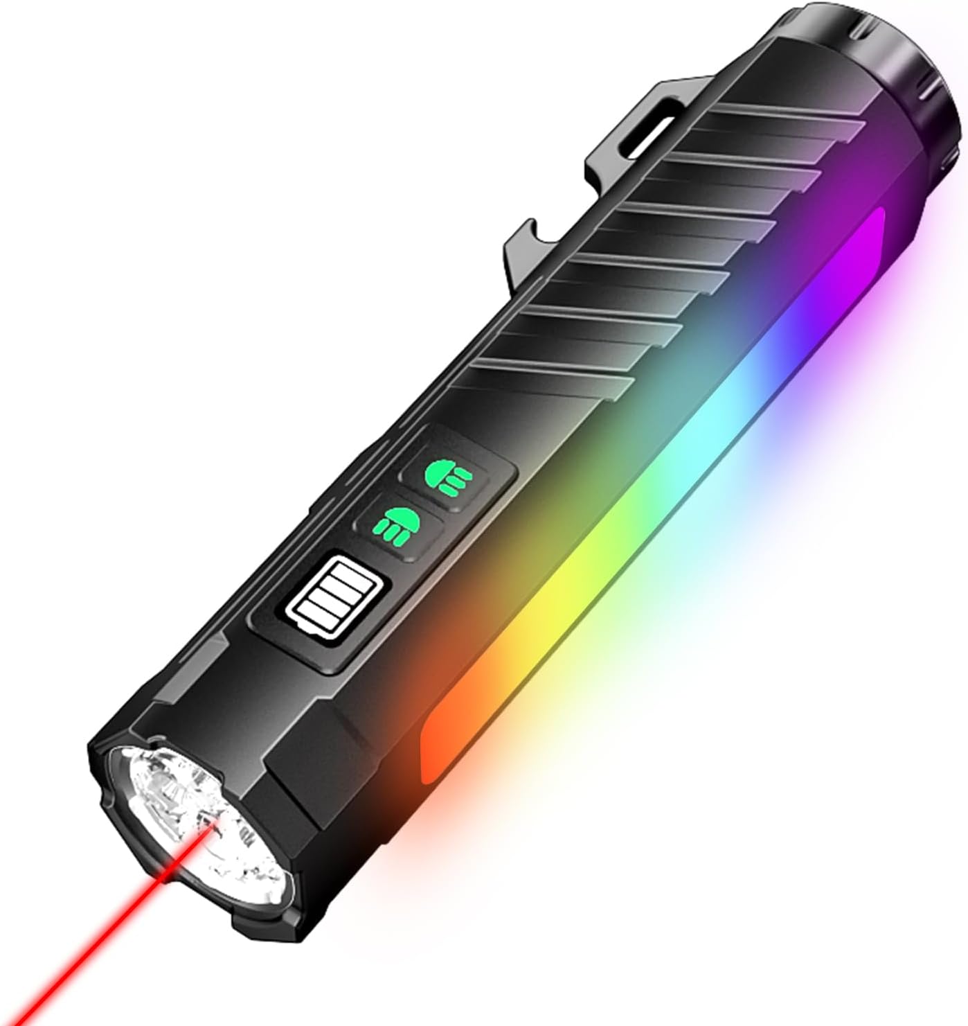 Taktische Taschenlampe Mit 2000 Lumen – 7 Leuchtmodi, Doppelschalter Und Infrarot – Geeignet Für Zuhause Und Camping