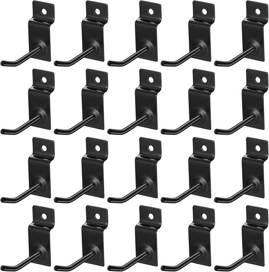 50 Wandhaken – Werkzeughalter Mit Wandhaken – Werkzeughaken Mit Wandhaken – Gerillte Bretthaken – Lattenwandhaken – Lochblechhaken – Besonders Stabile Lattenwandhaken
